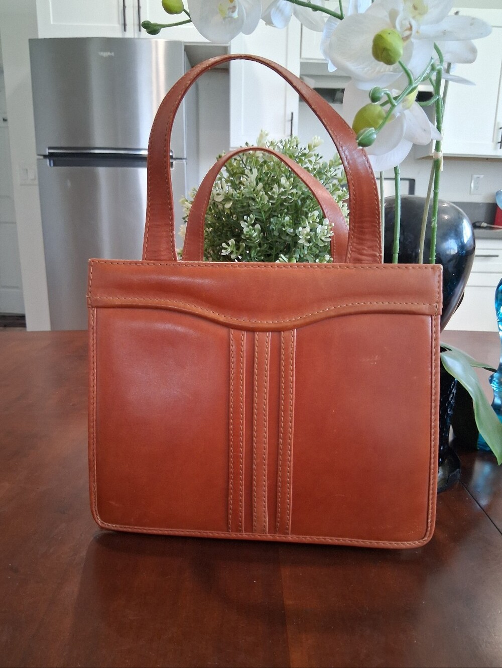 Vtg RARE 50's Luxury Eindhoven Leather Bag